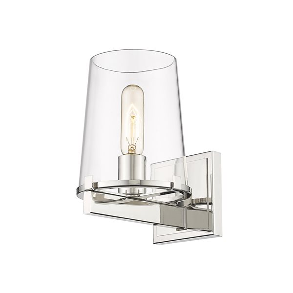 Z-Lite Callista 6.5-in W Polished Nickel 1-Light Transitional Wall Sconce