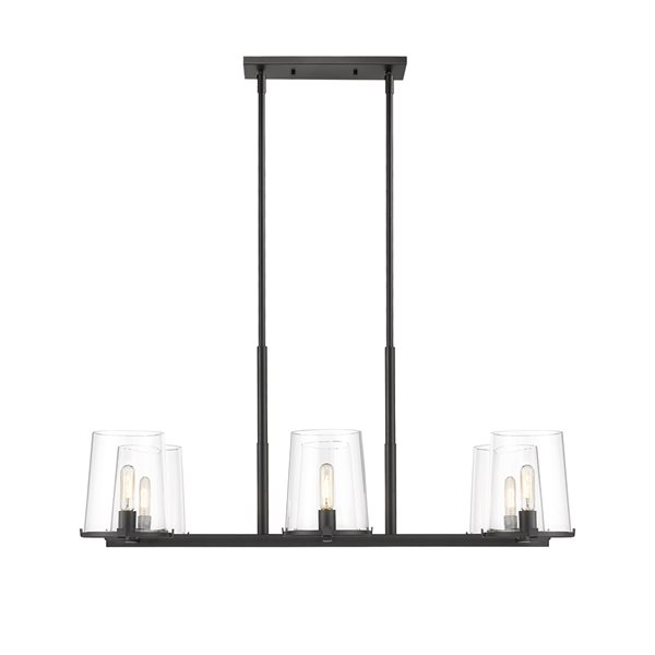 Z-Lite Callista 6-Light Matte Black Transitional Chandelier