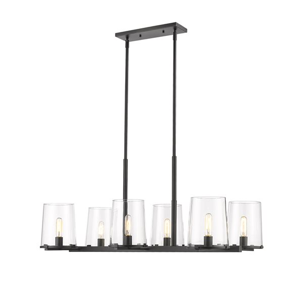 Z-Lite Callista 6-Light Matte Black Transitional Chandelier