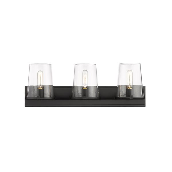 Z-Lite Callista 3-Light Black Transitional Vanity Light