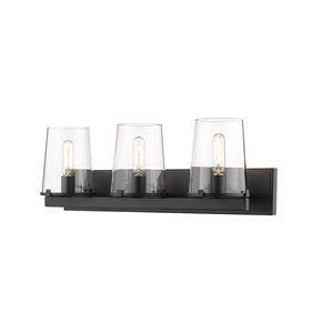 Z-Lite Callista 3-Light Black Transitional Vanity Light