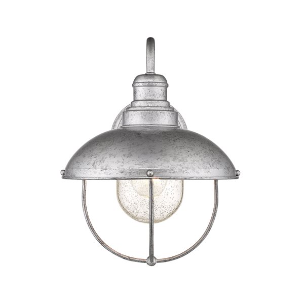 Z-Lite Ansel 14-in H Galvanized Hardwired Medium Base (E-26) Outdoor Wall Light