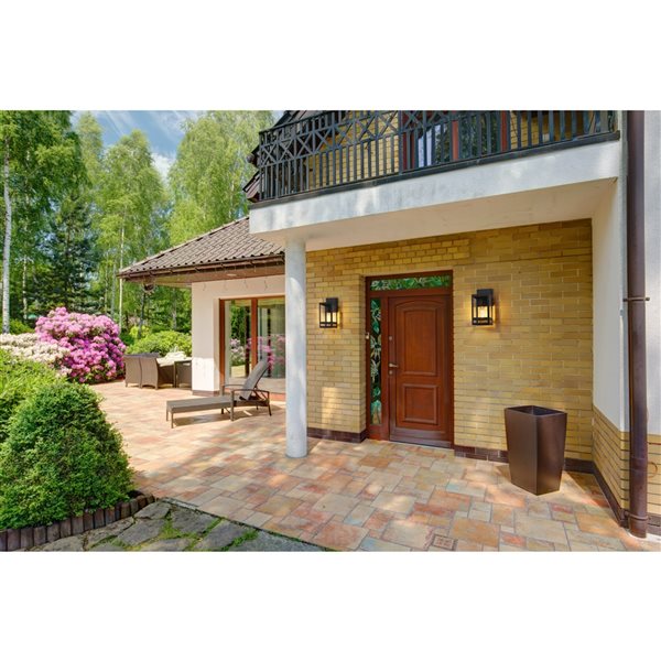 Z-Lite Nuri 13.5-in H Black Hardwired Medium Base (E-26) Outdoor Wall Light