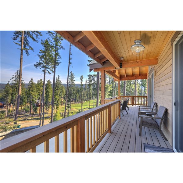 Z-lite Ansel 11-in W Galvanized Hardwired Outdoor Flush Mount Light