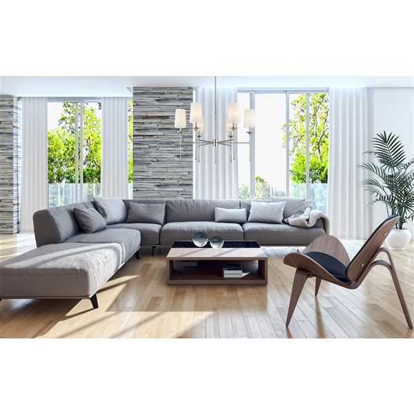 Z-Lite Emily 6-Light Brushed Nickel Transitional Chandelier