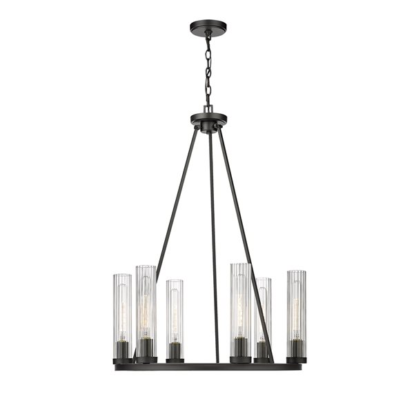 Z-lite Beau 6-light Bronze Transitional Chandelier 3031-6brz 