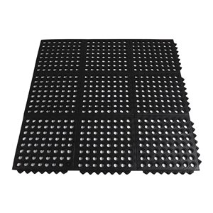 Redbarn 0.3-in x 36-in x 36-in Black Multipurpose Rubber Mat