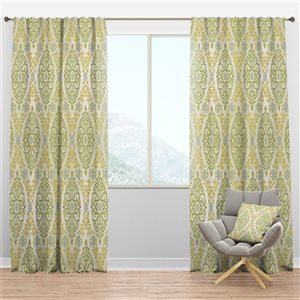 DesignArt 90-in x 52-in Pattern in Eastern Style Mid-Century Modern Blackout Curtain Panel