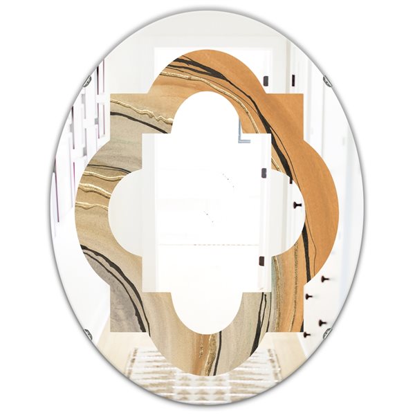 Designart 35.4-in x 23.7-in Glam Canion II Wall Mirror