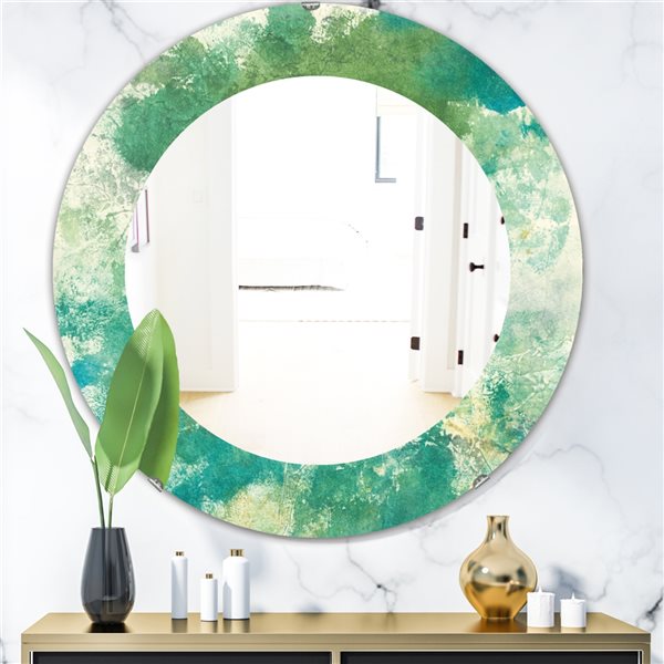 Designart 24-in X 24-in Watercolor Rock Ii Modern Mirror Mir30331-fc24 