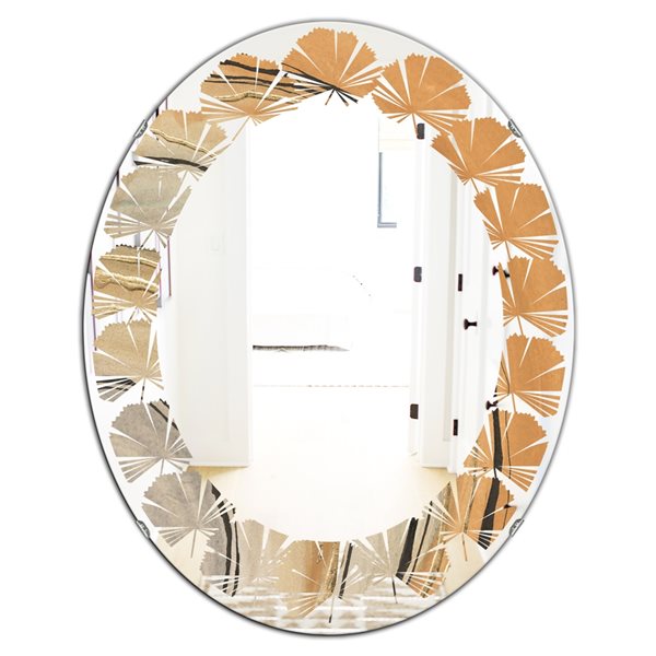 Designart 35.4-in x 23.7-in Glam Canion II Modern Oval Mirror | RONA