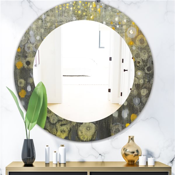 Designart 24-in x 24-in Rain Abstract V Modern Bathroom Mirror MIR30502 ...