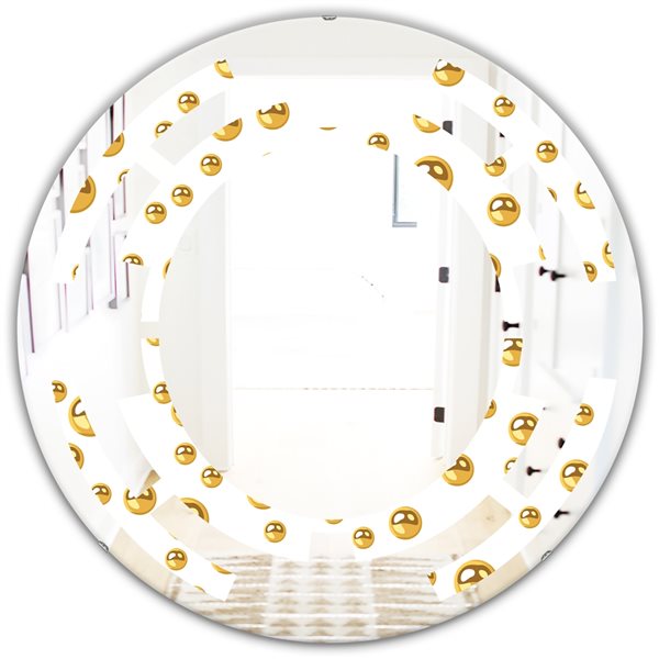 Designart 24 In Golden II Modern Round Wall Mirror MIR24611 C1 C24 RONA   330909837 MainImage 001 L 