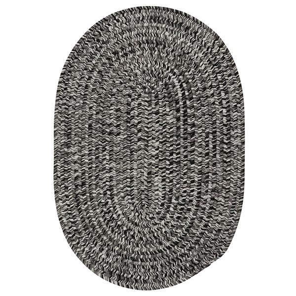 Colonial Mills Anastasia 4-in x 5-in Black Oval Indoor/outdoor Abstract Farmhouse/cottage Rug