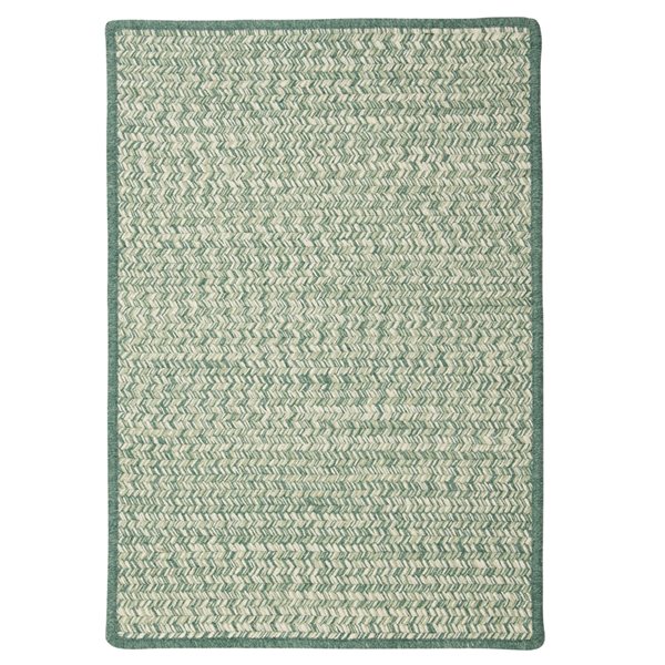 Colonial Mills Hayley Tweed 7-in x 9-in Green Rectangular Indoor Abstract Coastal Rug