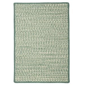 Colonial Mills Hayley Tweed 7-in x 9-in Green Rectangular Indoor Abstract Coastal Rug