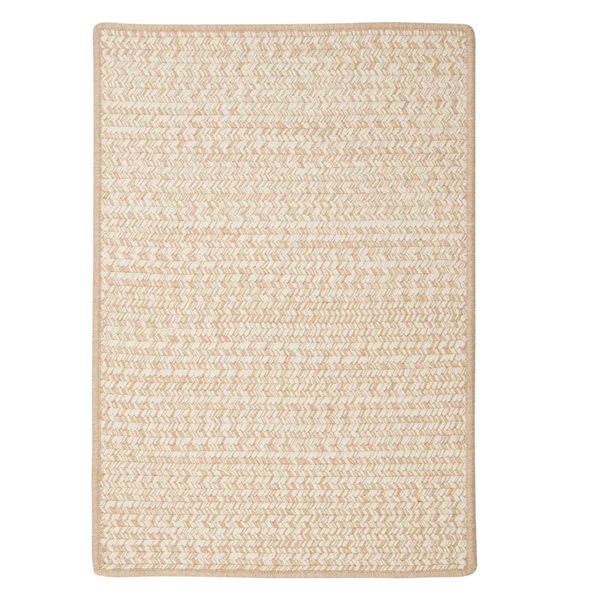 Colonial Mills Hayley Tweed 4-in x 5-in Natural Rectangular Indoor Abstract Coastal Rug