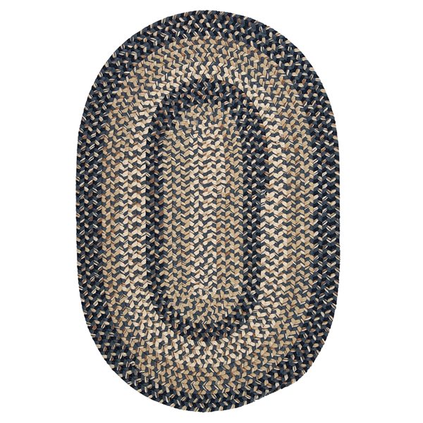 Colonial Mills Braxton 6-in x 8-in Navy Oval Indoor/outdoor Border ...