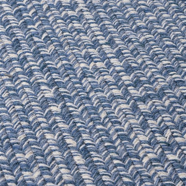 Colonial Mills Hayley Tweed 2-in x 5-in Blue Rectangular Indoor Abstract Coastal Rug