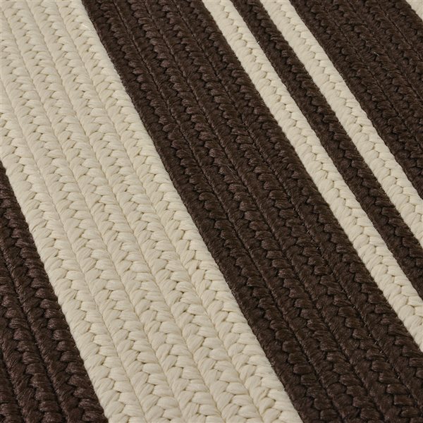 Colonial Mills Bayou 7-in x 10-in Brown Rectangular Indoor/outdoor Stripe Coastal Rug