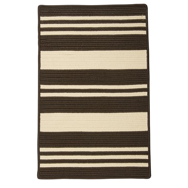 Colonial Mills Bayou 7-in x 10-in Brown Rectangular Indoor/outdoor Stripe Coastal Rug