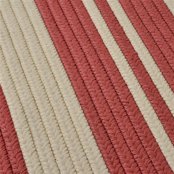 Colonial Mills Bayou 7-in x 10-in Terracotta Rectangular Indoor/outdoor Stripe Coastal Rug