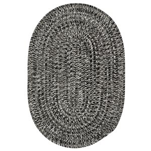 Colonial Mills Anastasia 8-in x 11-in Black Oval Indoor/outdoor Abstract Farmhouse/cottage Rug