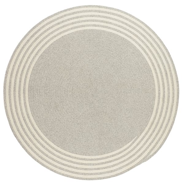 Cottage Rug Round Colonial Mills Narragansett 6-in x 6-in Grey Round Indoor Border ...