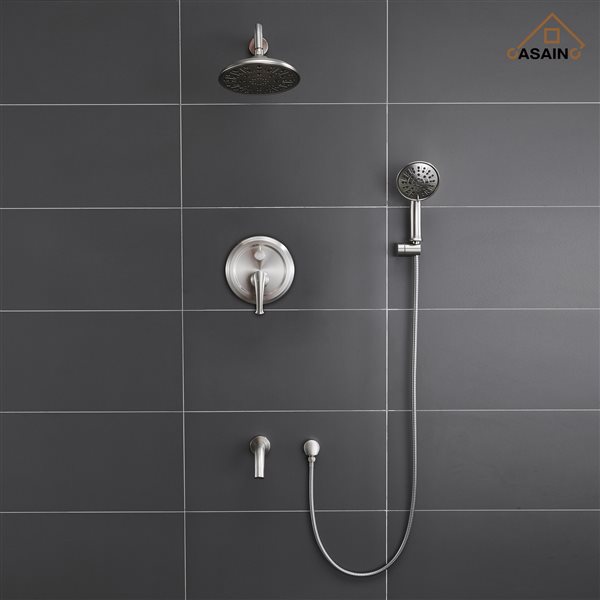 American Standard Satin Nickel Shower Arm 12 Wall Mount