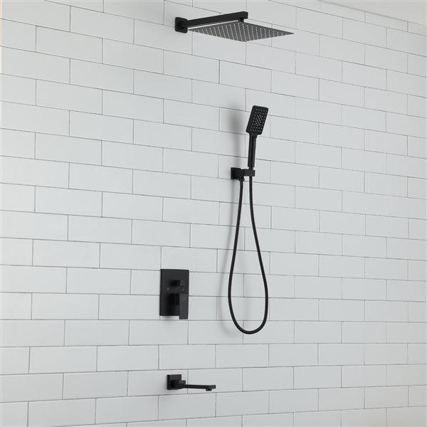 CASAINC 1-Handle Bathtub/Shower Faucet Valve and Hand-Held Shower in ...