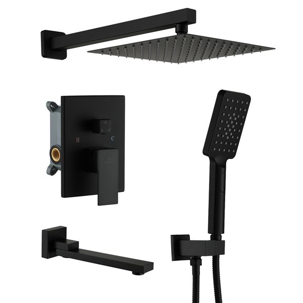 CASAINC 1Handle Bathtub/Shower Faucet Valve with HandHeld Shower in