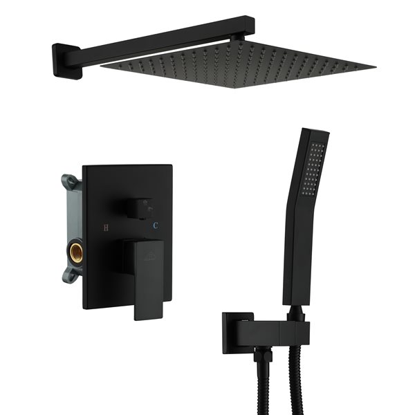 CASAINC Matte Black Shower System with Rough-In Valve | RONA