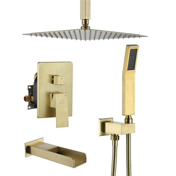 Image of Casainc | Brushed Gold Shower System With Hand-Held Shower | Rona