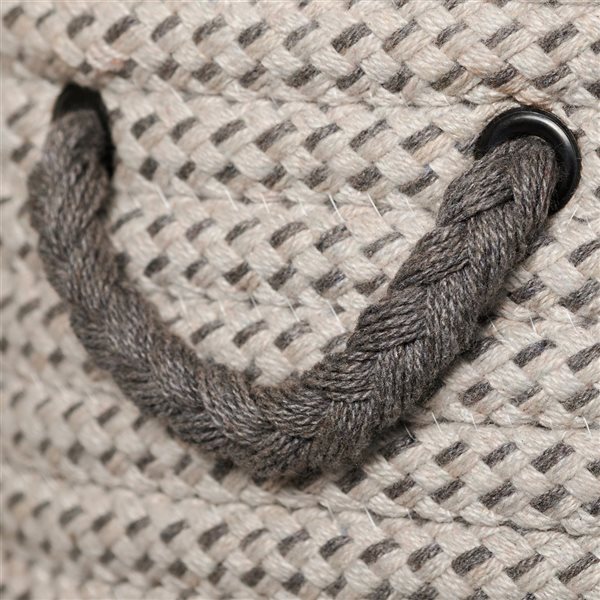 Colonial Mills Sunbrella Sandstorm 15-in x 15-in x 18-in Grey Woven Hamper