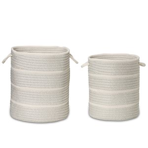 Colonial Mills 17-in x 17-in x 22-in Modern Grey Woven Hamper