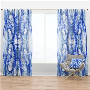 Designart 108-in x 52-in Head of Iron Knight Abstract Blackout Curtain Panel