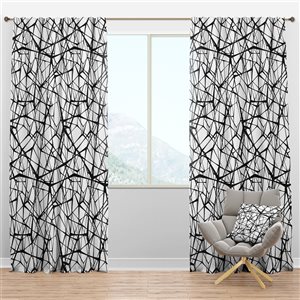 Designart 120-in x 52-in Web Pattern Modern and Contemporary Blackout Curtain Panel