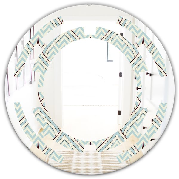 Designart 24 In X 24 In Multi Colour Ornament Modern Round Wall Mirror   330911404 MainImage 001 L 