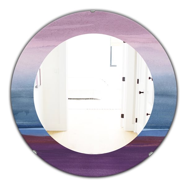 Designart 24-in x 24-in Purple Rock Landscape III Farmhouse Mirror ...