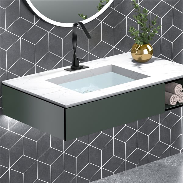 Casainc Matte Black 10.86-in 1-Handle Single Hole Watersense Labelled Bathroom Sink Faucet with Deck Plate