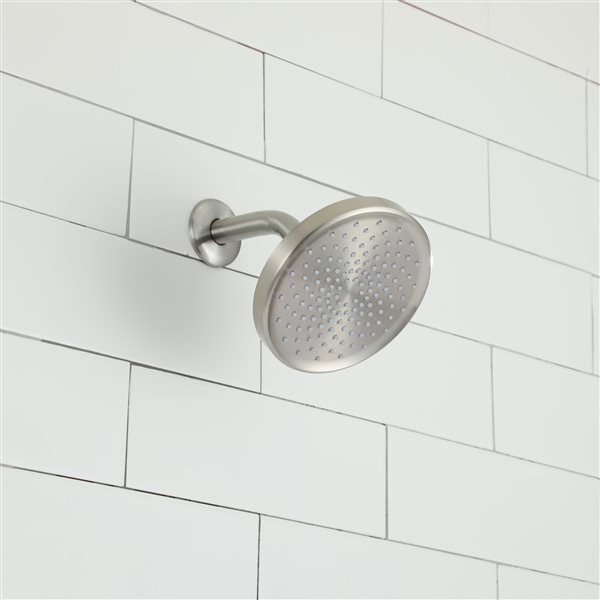 Casainc Brushed Nickel 1-Spray Rain Shower Head 1.75-GPM (6.6-LPM)