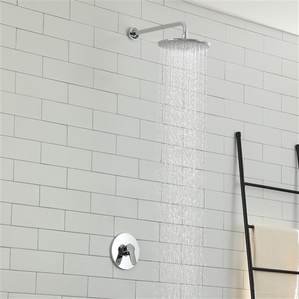 Casainc Polished Chrome Finish Touchless Bathtub and Shower Faucet with Valve