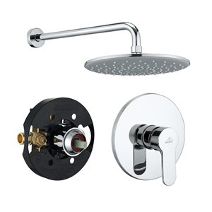 Casainc Polished Chrome Finish Touchless Bathtub and Shower Faucet with Valve