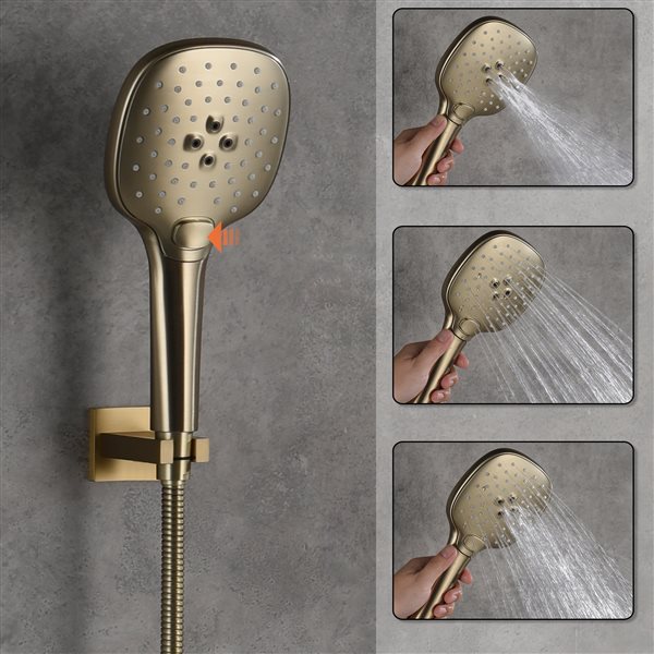 Casainc Brushed Gold 2Function Builtin Shower System RONA