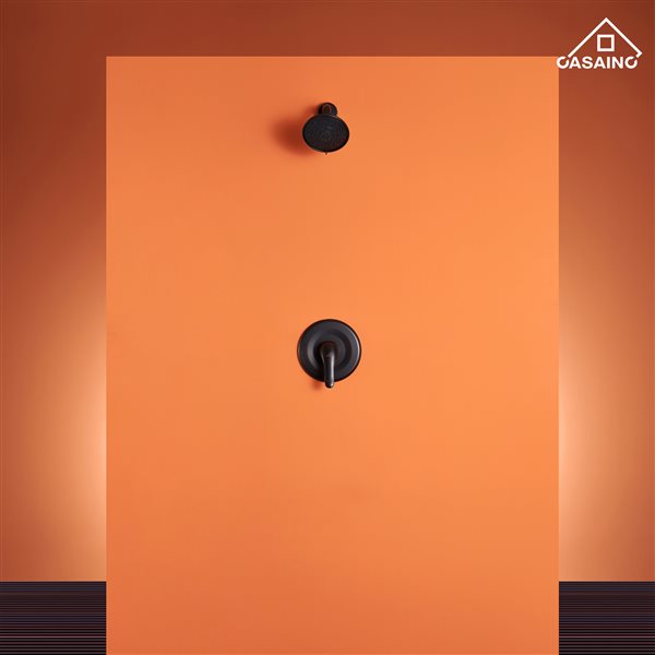 Casainc Oil-Rubbed Bronze Round Wall Mounted Built-in Shower System