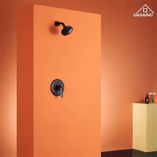Casainc Oil-Rubbed Bronze Round Wall Mounted Built-in Shower System