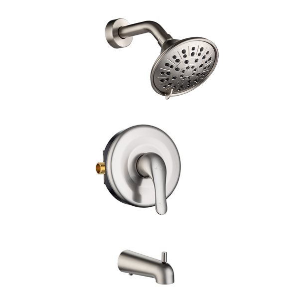 Casainc Brushed Nickel Wall Mounted Round Built-in Shower System