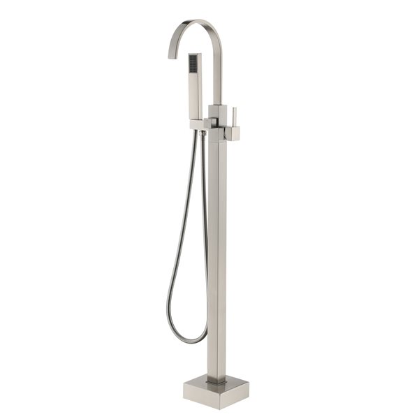 Image of Casainc | Brushed Nickel Commercial 1-Handle Freestanding Bathtub Faucet With Hand Shower | Rona