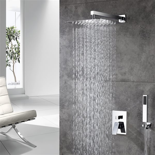 Casainc Polished Chrome Built-in Shower System