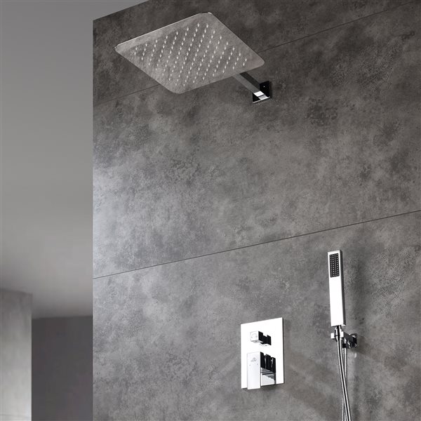 Casainc Polished Chrome Built-in Shower System